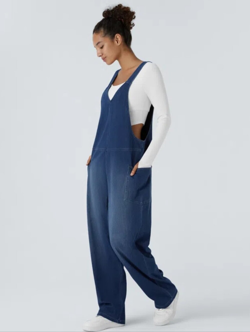 Halara V-neck Loose For Overalls
